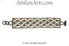 Flat Bracelet Lattice in Canela, Silver & Black narrow
