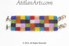 Flat Bracelet Multicolor Patchwork Brilliant