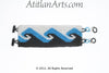 Flat Bracelet Ocean Wave Silver, Blue & Black wide