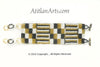 Flat Bracelet Gold, Black & White wide