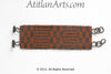 Flat Bracelet Coffee/Brick Red & Bronze wide