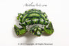 Sea Turtle: medium; green and black