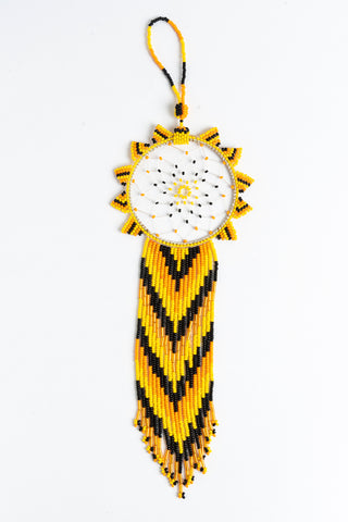 Dreamcatcher: large; yellow, orange, black