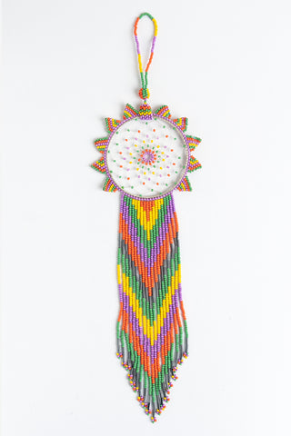 Dreamcatcher: large; luster orange, purple, green