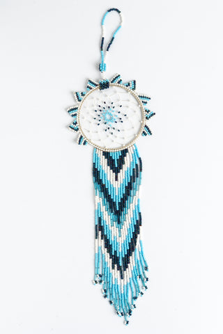 Dreamcatcher: large; white, light blue, and black