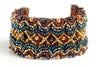 Wavy Bracelet 1.5" wide, Brown & Gold ~ Series 1