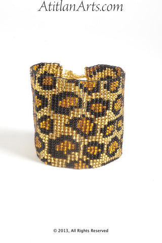 Flat Bracelet Leopard wide