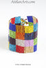 Flat Bracelet Multicolor Patchwork Brilliant