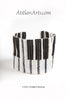 Flat Beaded Bracelet, Piano Keys, Black & White BR-F2-PK1-01_001