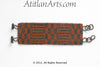 Flat Bracelet Coffee/Brick Red & Bronze wide