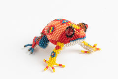 Frog: medium; luster orange, red, blue, yellow