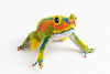 Frog; large; luster yellow-green, red, blue, orange, yellow
