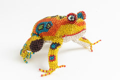 frog; medium; yellow, orange, multicolor spots