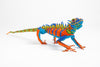 Lizard: large; orange, blue, yellow, green