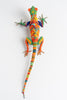 Lizard; large; luster orange with multicolor spots