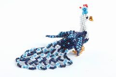 Peacock: small; white, peacock blue, light blue