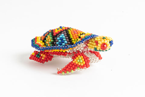 Sea Turtle; extra small; luster rainbow colors with yellow