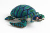 Sea Turtle: medium; emerald green, blue, green, black