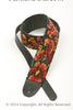 Hand Beaded Leather Guitar Strap - Red Bird & Flowers - SOLD OUT!