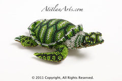 Sea Turtle: medium; green and black