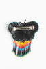 Butterfly with Fringe Hairclip; small;  rainbow colors