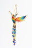 Hummingbird; extra-large; gold, rainbow wings and breast