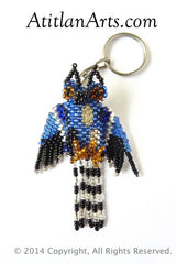Owl long fringe tail blue black [Birds]