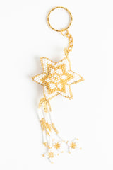 Star with Fringe: gold, white
