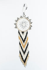 Dreamcatcher: large; gold, white, black, silver