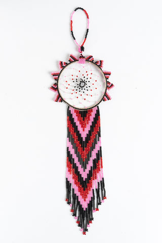 Dreamcatcher: large; red, pink, black