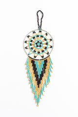 Dreamcatcher: small; turquoise, purple, gold