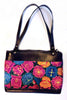 Handwoven Bag 08.2 with Leather Trim & Silk Embroidered Flowers