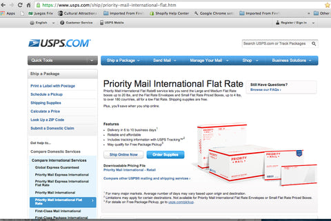USPS INTERNATIONAL SHIPPING - Air Mail Padded Envelope